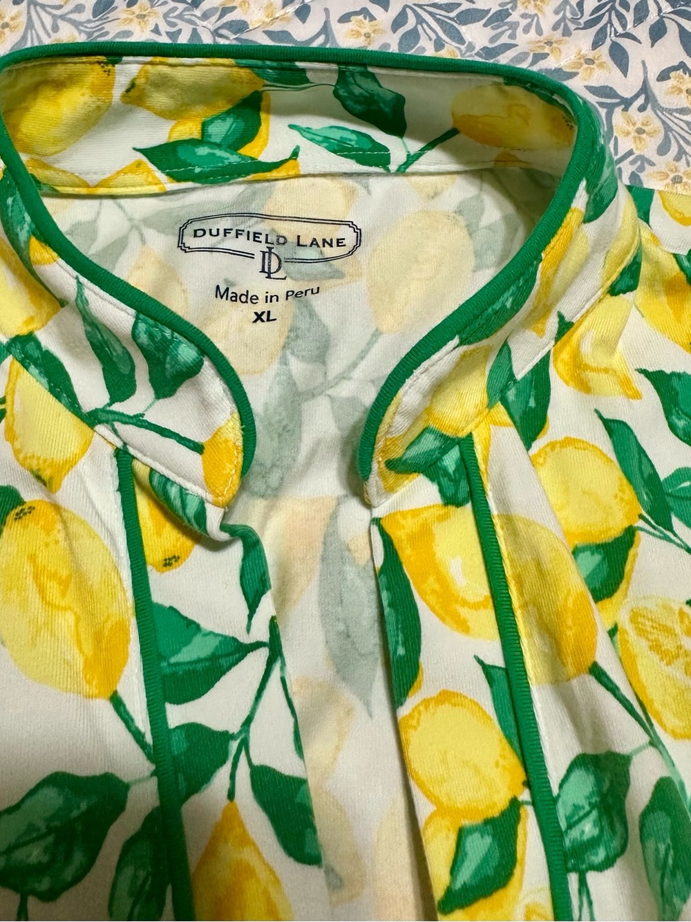 Duffield Lane Lemon Print Tiered Dress - Yellow & Green - Picture 10 of 16